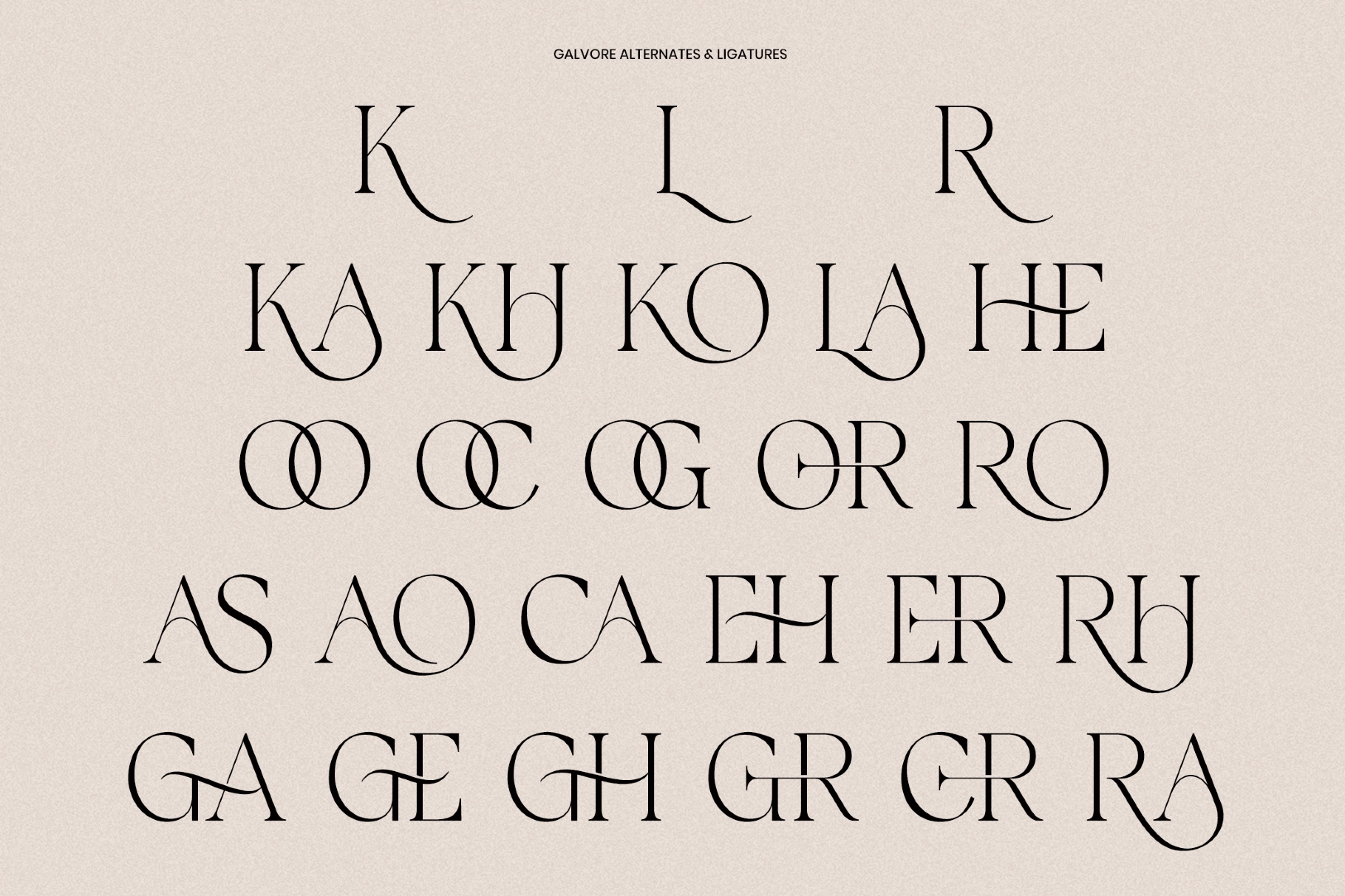 Galvore - Luxury Ligature Serif Font