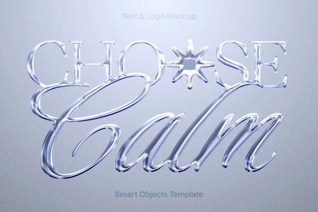 Crystal Glass Text & Logo Effect