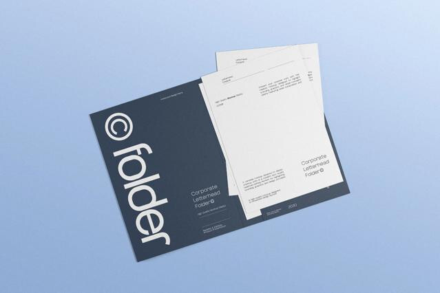 Corporate Folder Letterhead Mockup