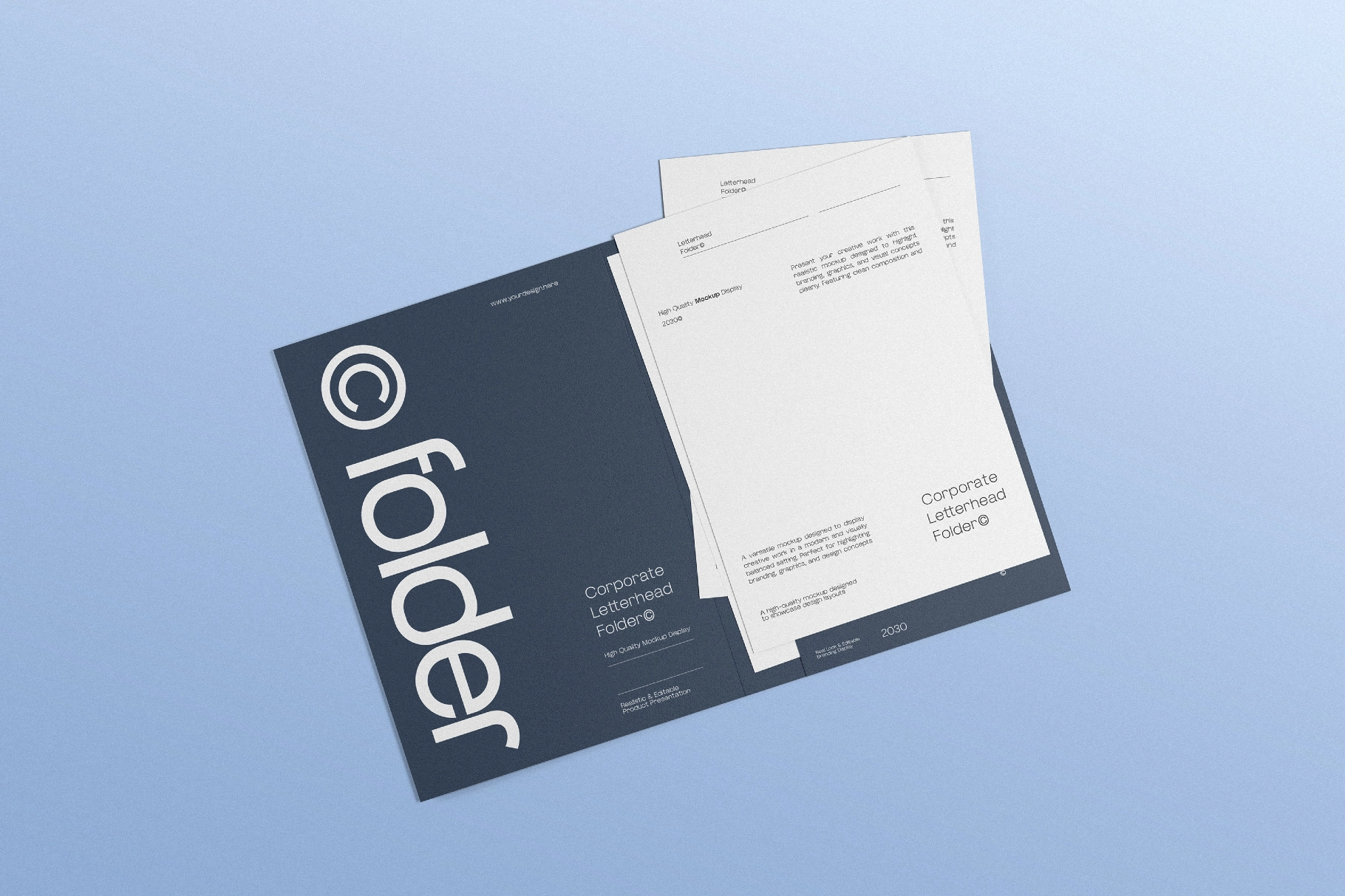 Corporate Folder Letterhead Mockup