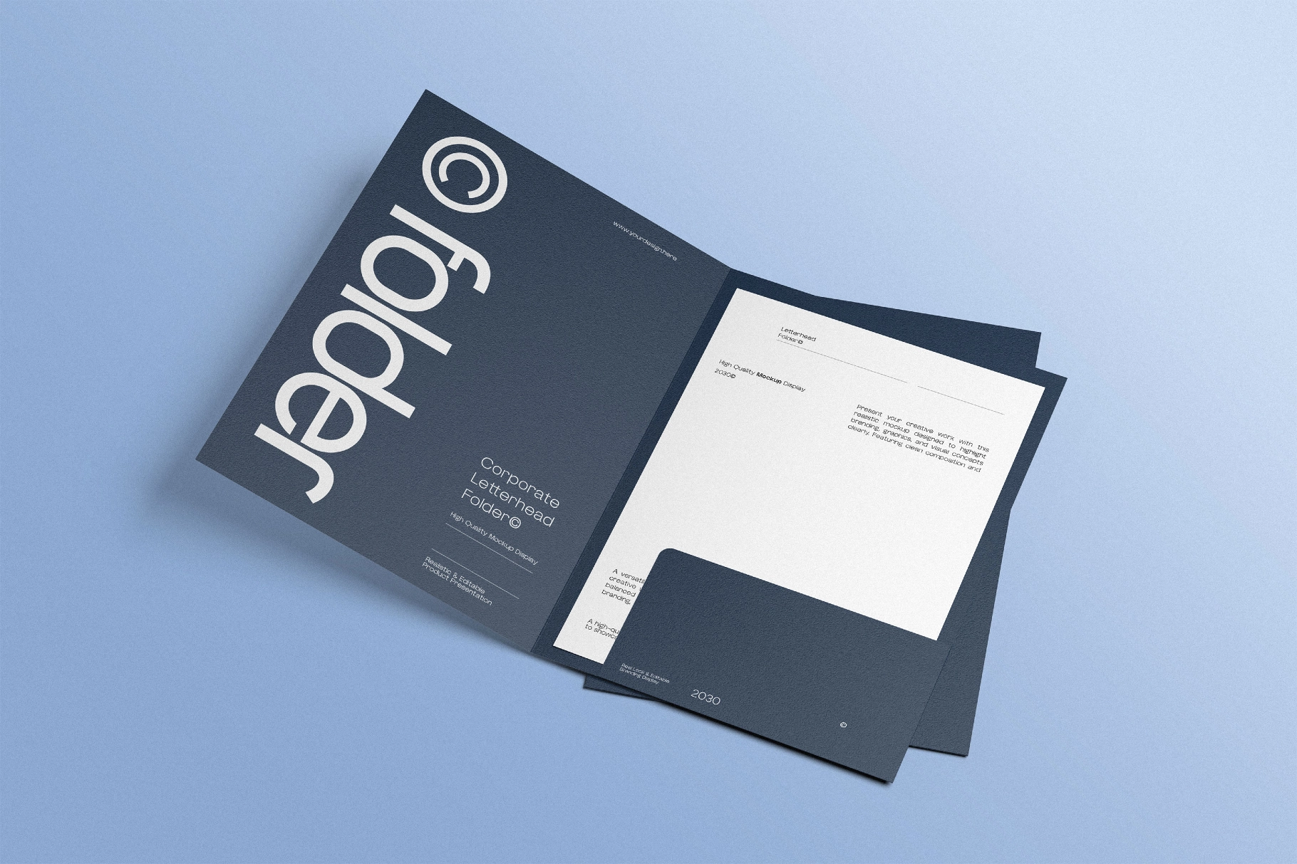 Corporate Folder Letterhead Mockup