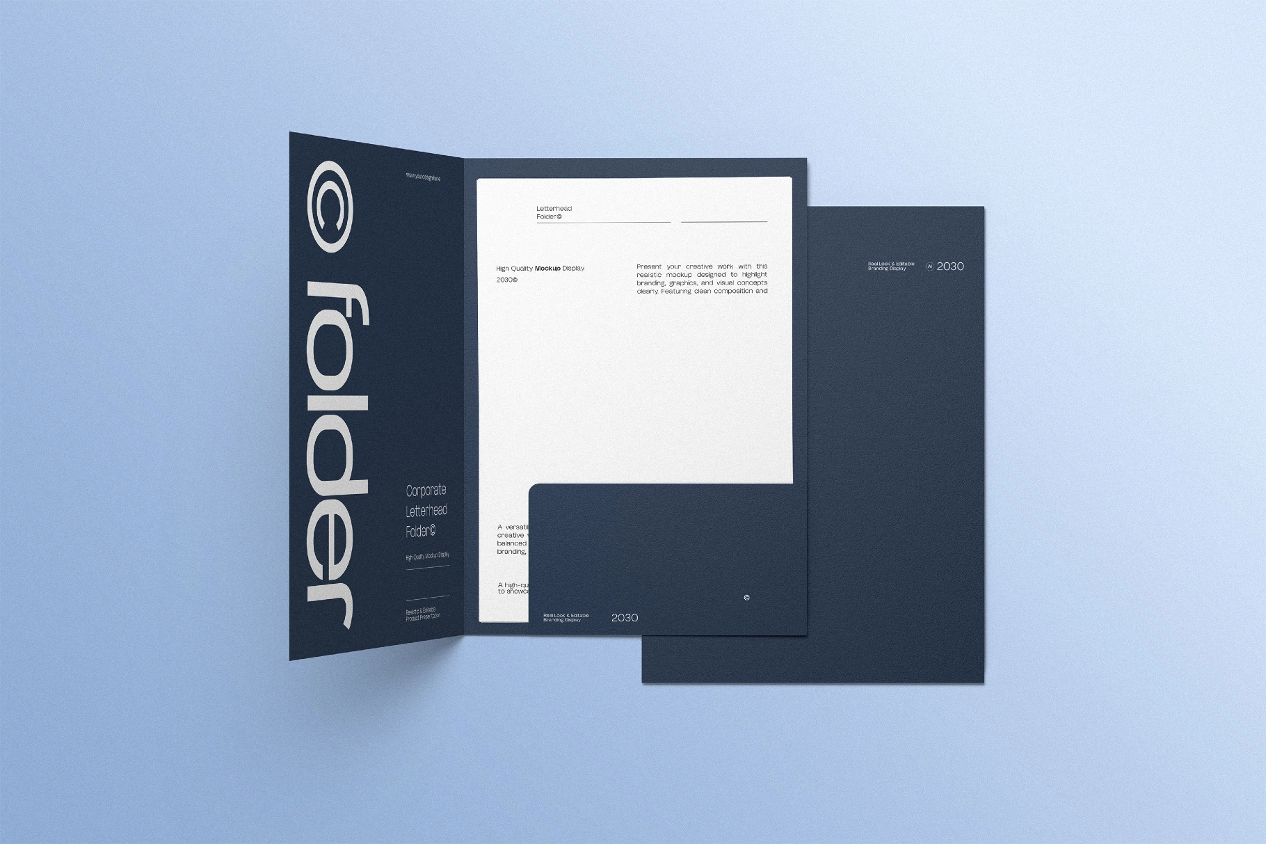 Corporate Folder Letterhead Mockup