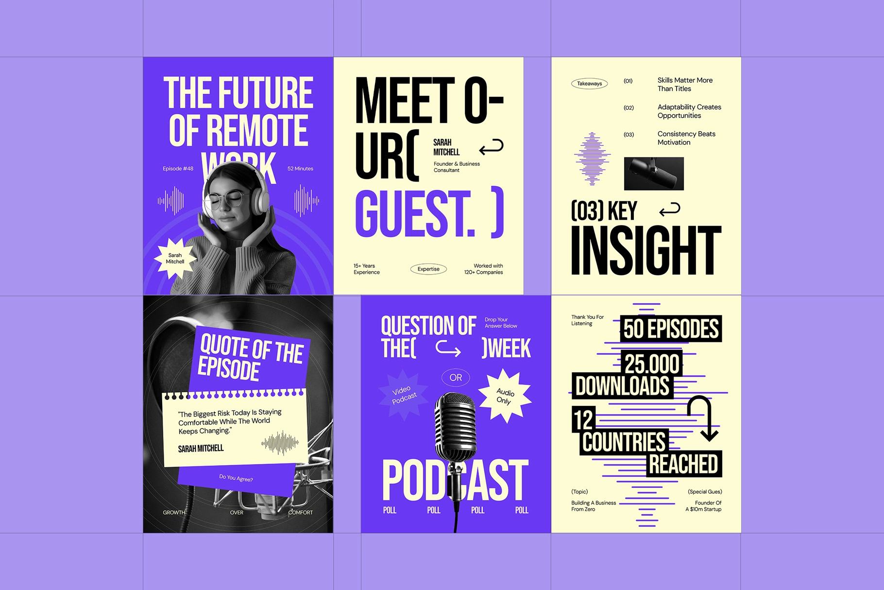 Creative Podcast Instagram Pack - Adobe Template