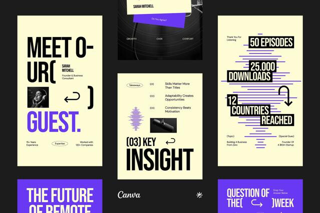 Creative Podcast Instagram Pack - CANVA Template