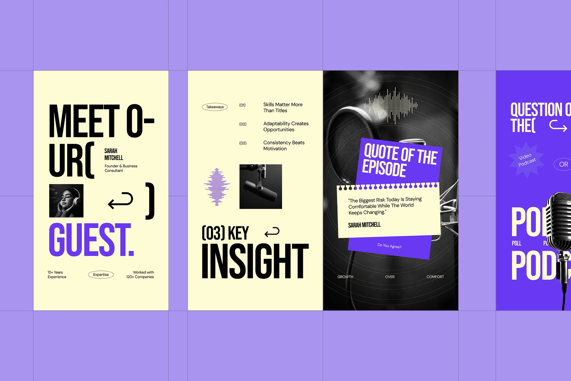 Creative Podcast Instagram Pack - CANVA Template