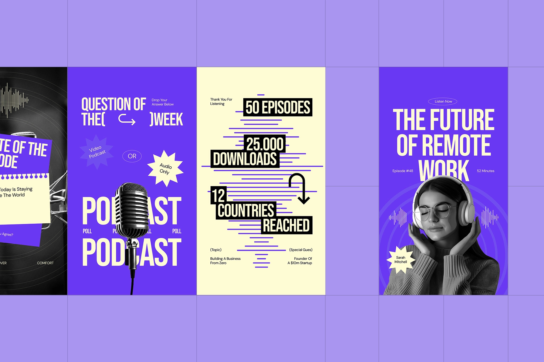 Creative Podcast Instagram Pack - CANVA Template