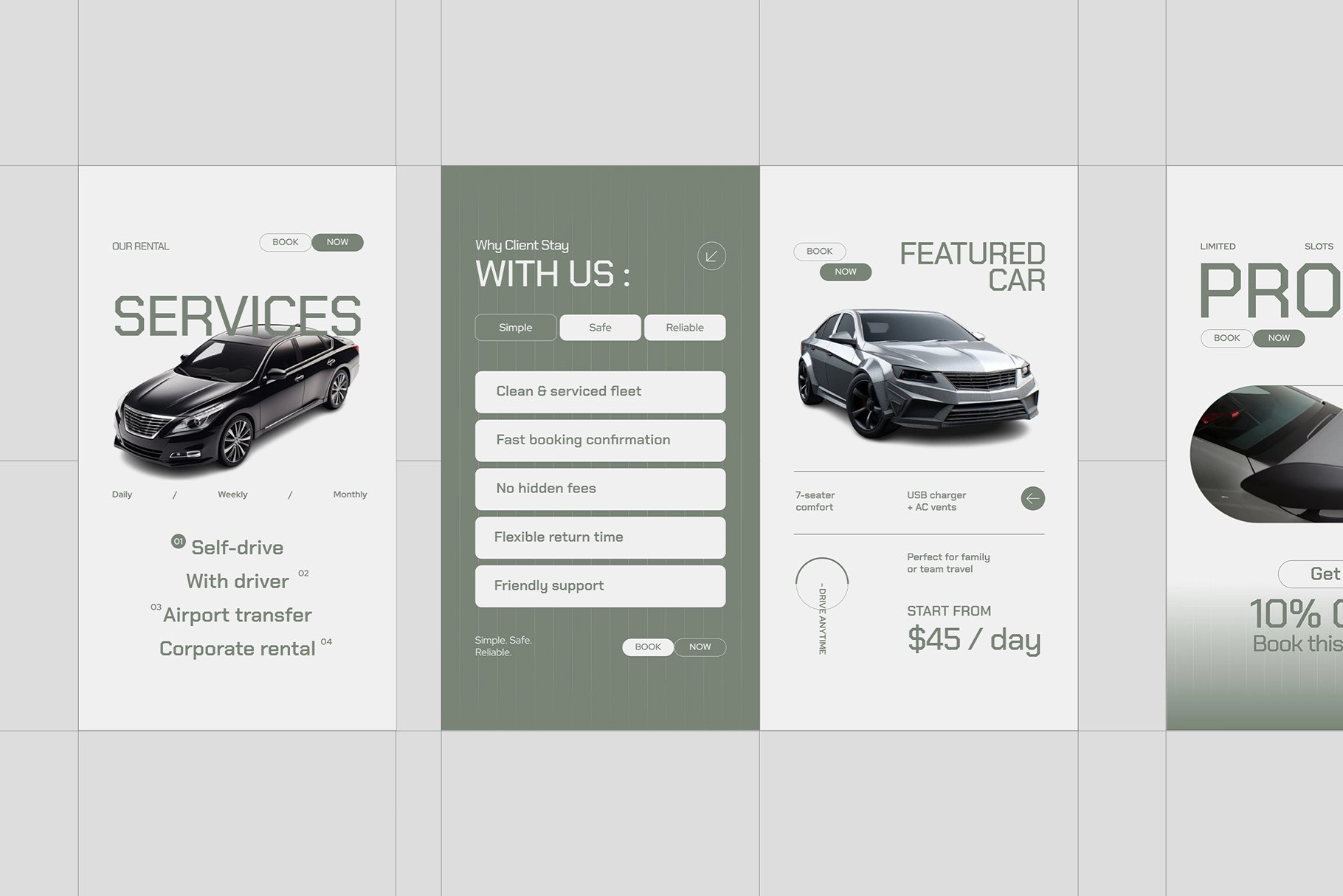 Car Rental Instagram Templates for CANVA