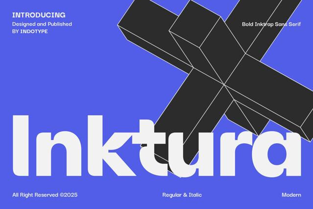 Inktura - Bold Ink Trap Sans Font