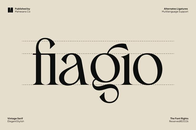 Fiagio – Elegant Vintage Serif Font