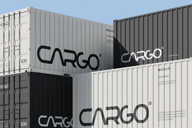 Cargo Container Branding Mockup