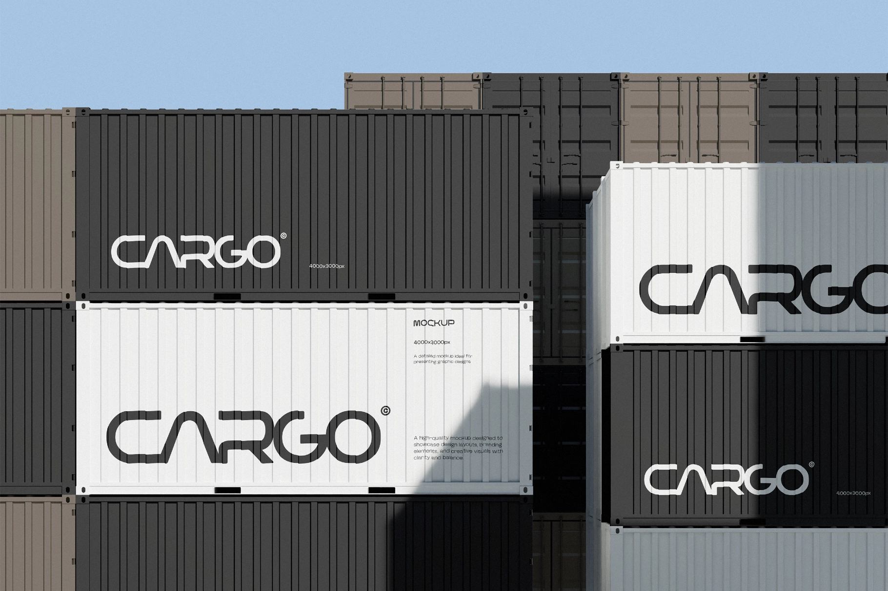 Cargo Container Branding Mockup