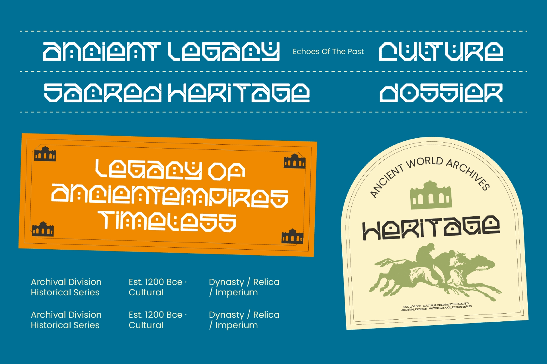 Fancro Mono - Ancient Geometric Display Font
