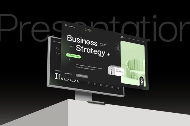 Black&Green Business Strategy Keynote Template