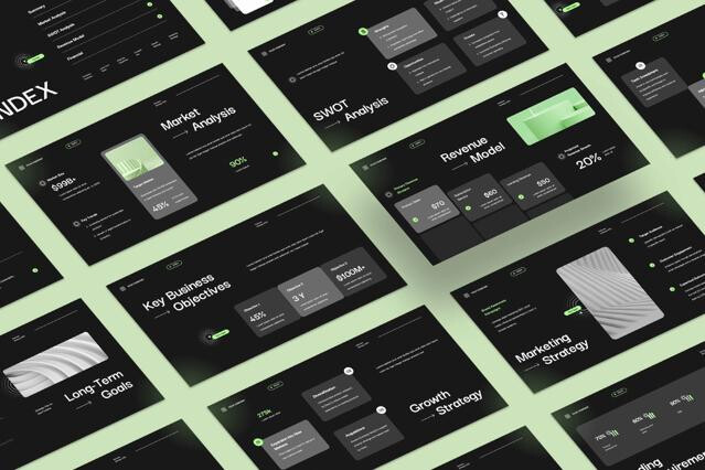 Black&Green Business Strategy G-Slides Template