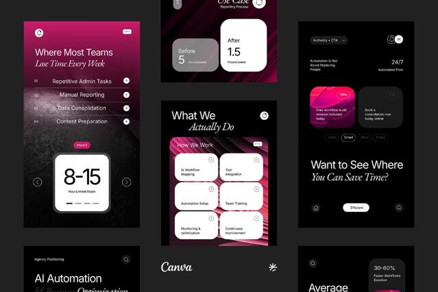 AI Services Instagram Template Pack for Canva