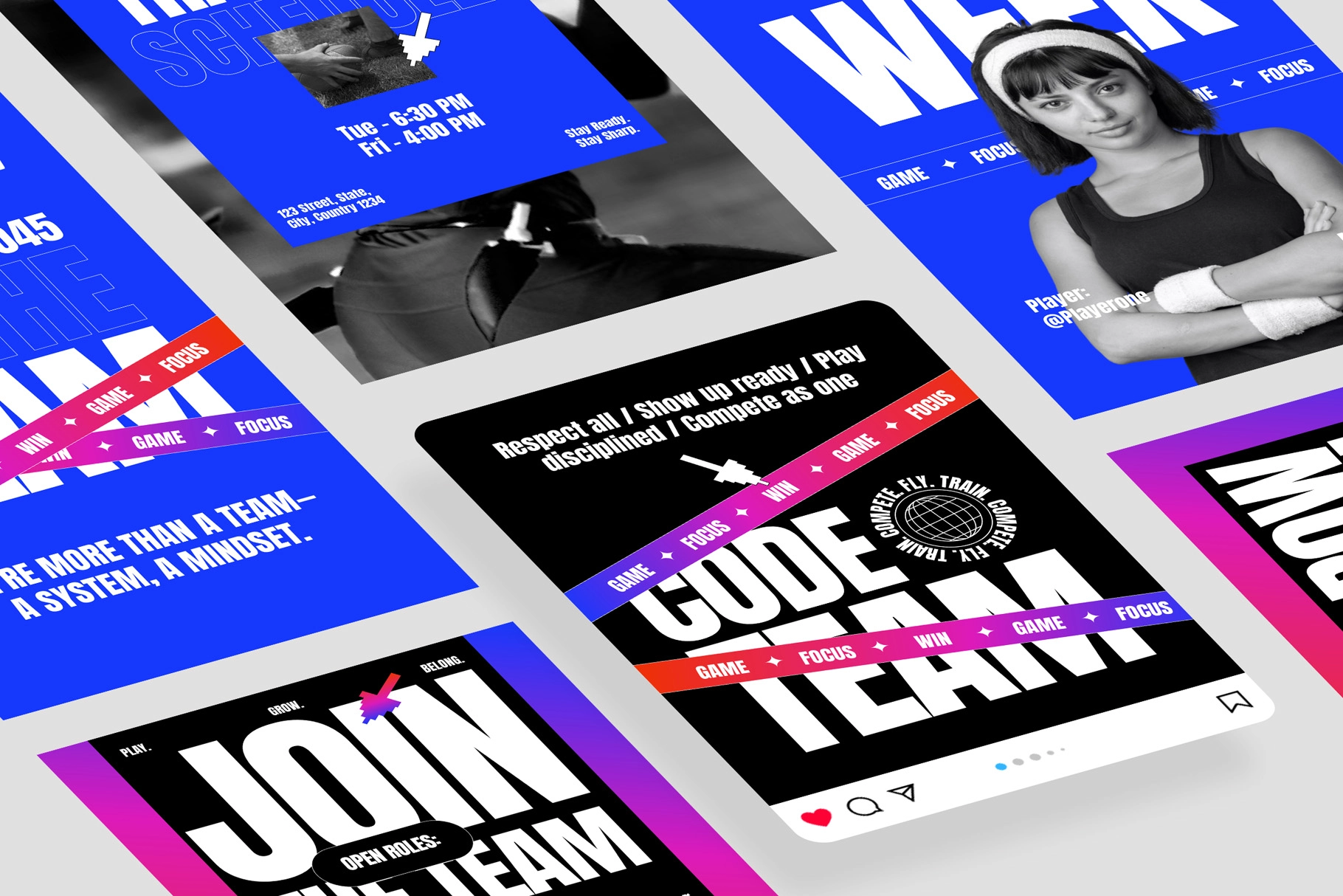 Football Sport Instagram Pack - Affinity Template