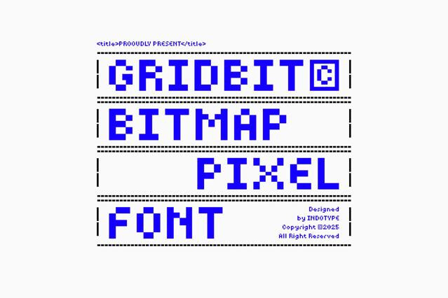 Gridbit - Digital Pixel Font