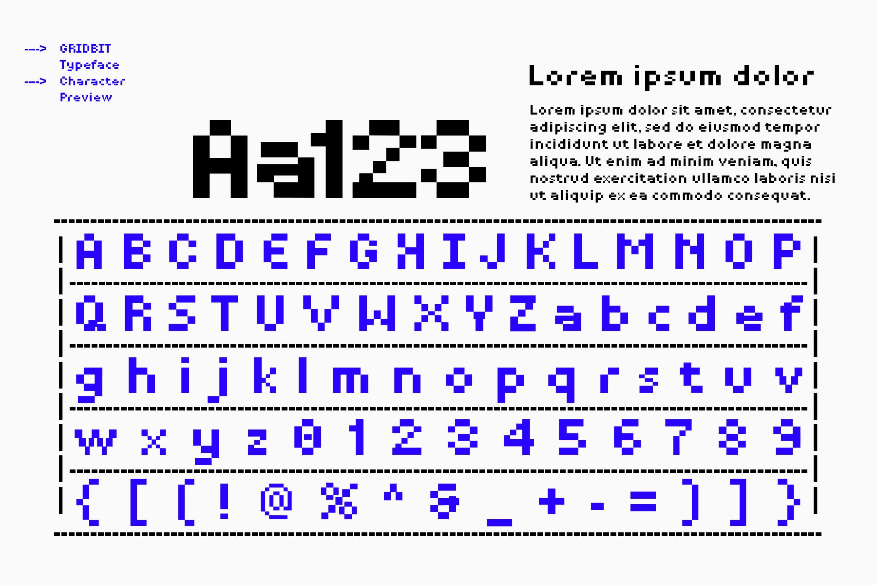 Gridbit - Digital Pixel Font