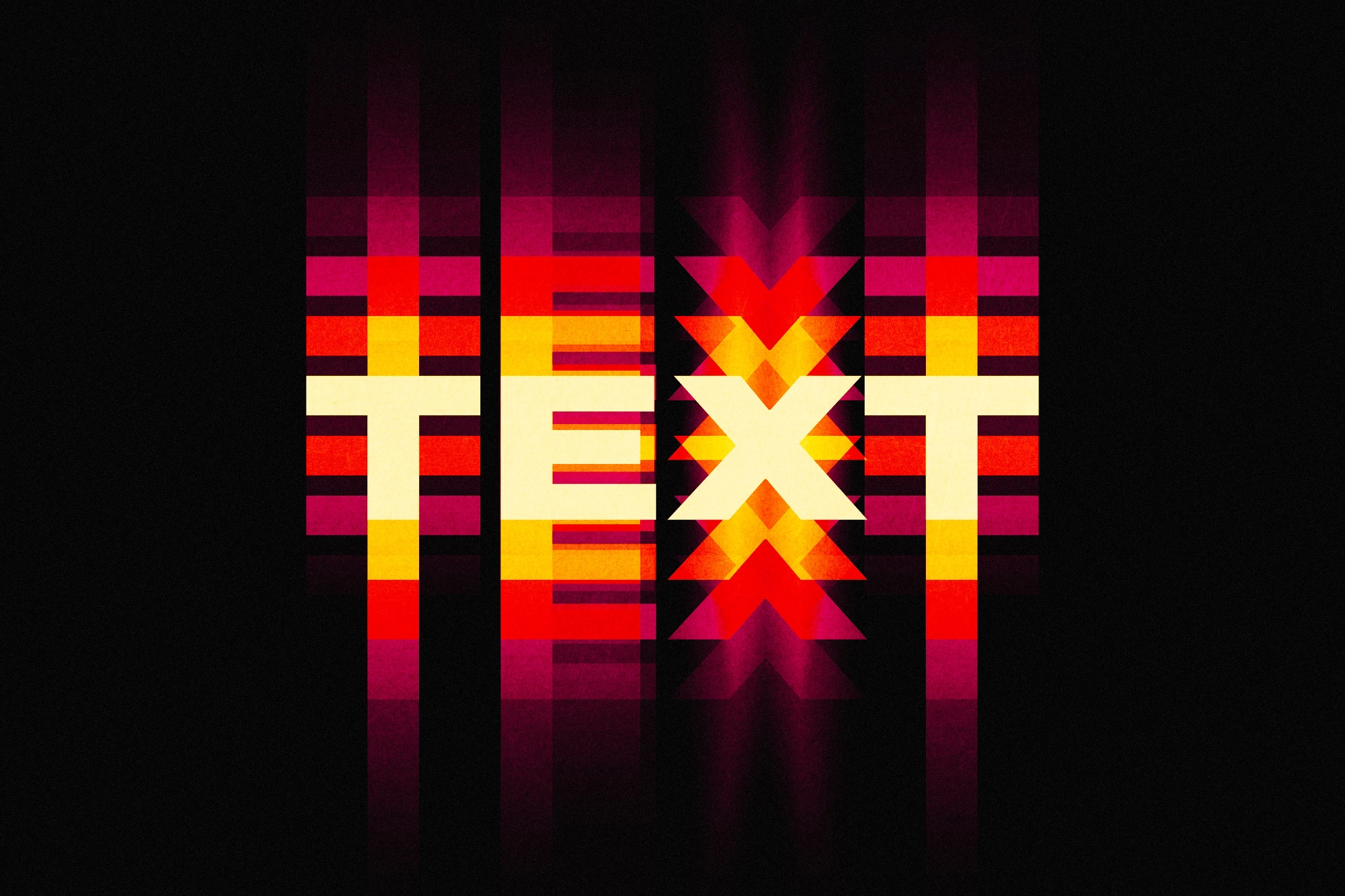 Prismatic Lines Text Effect