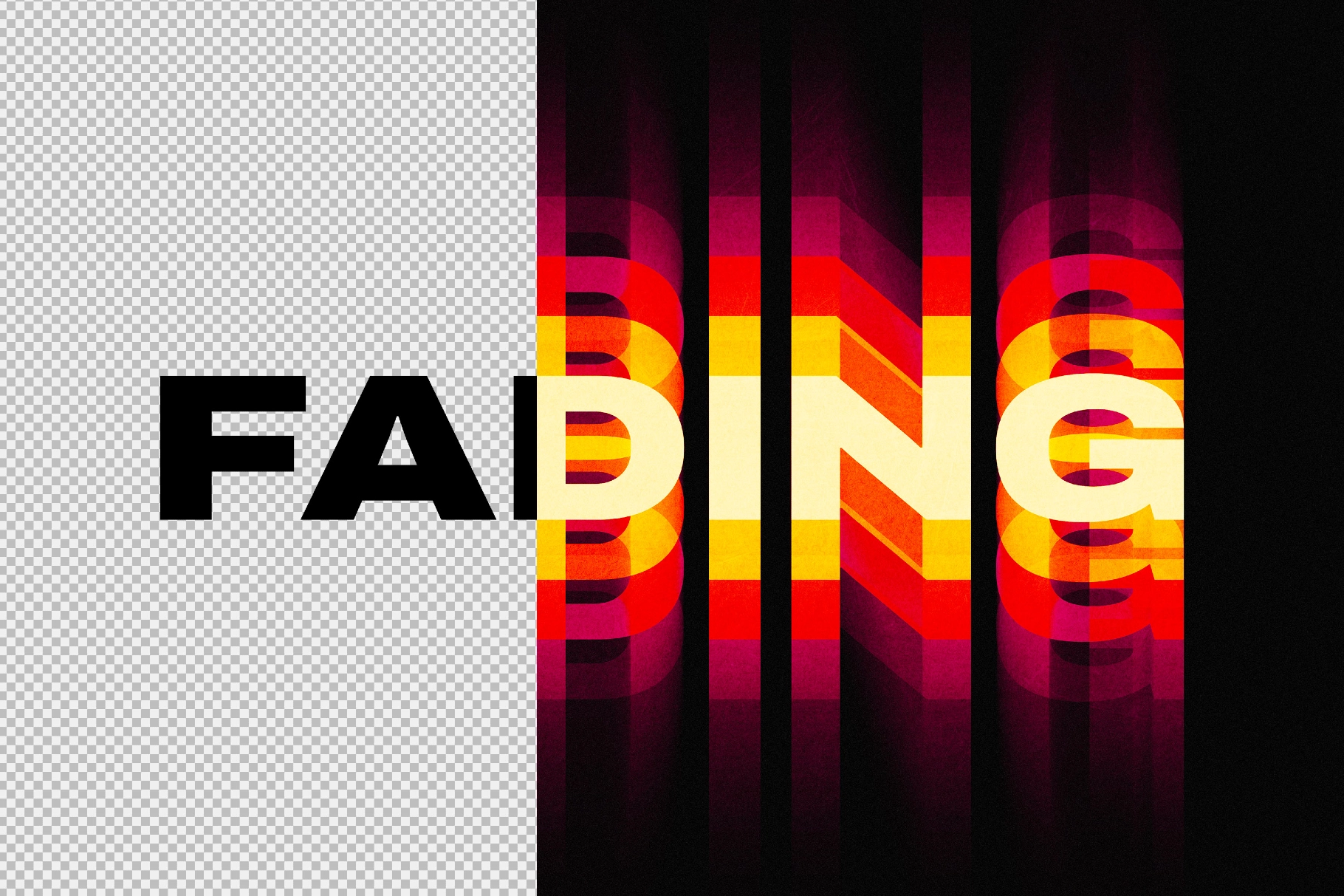 Prismatic Lines Text Effect