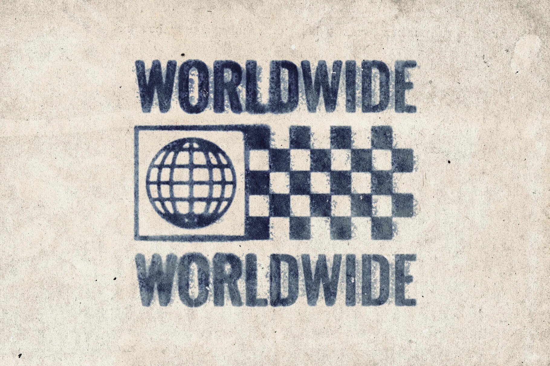 Rubber Stamp Text Effect