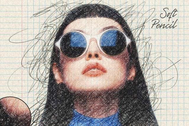 Soft Pencil Sketch Photo Effect