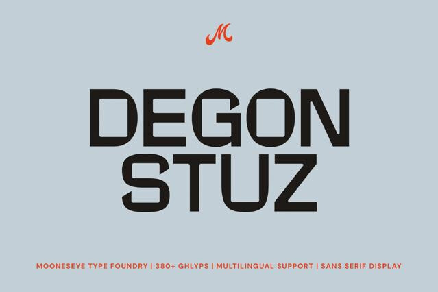 Degon Stuz - Bold Geometric Sans Serif Font