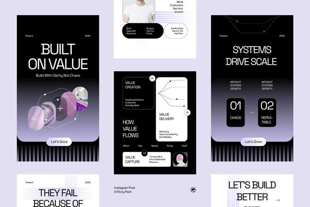 Business Market Value Instagram - Adobe Template