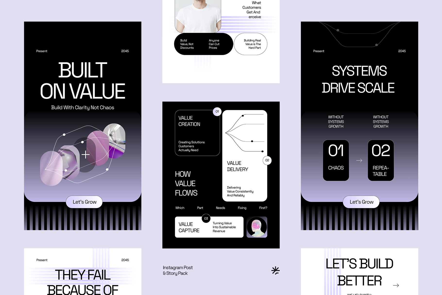Business Market Value Instagram Pack for Affinity