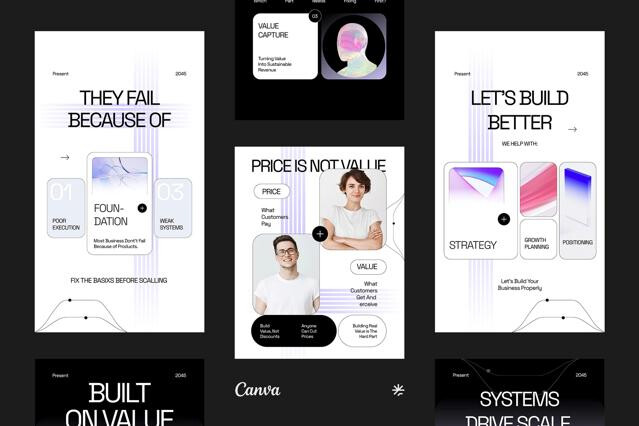 Business Market Value Instagram - CANVA Template