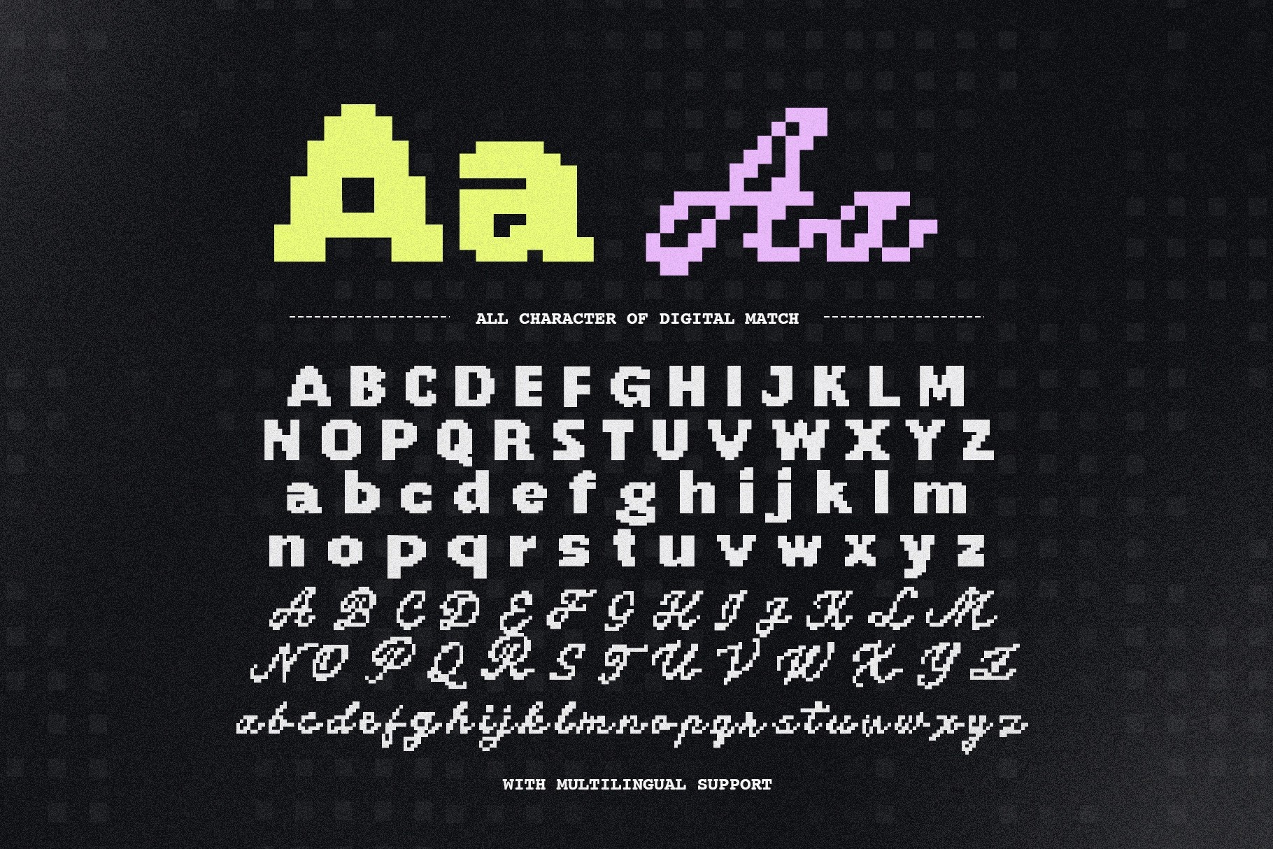 Digital Match - Pixel Font Duo