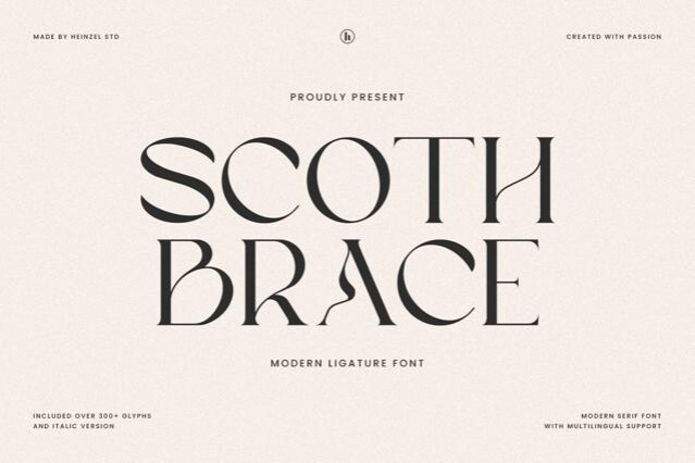 Scoth Brace - Elegant Ligature Serif Font