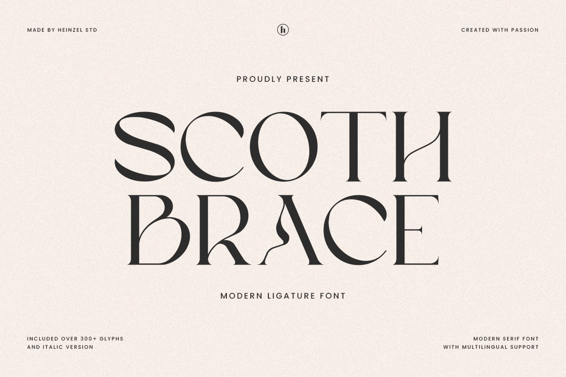 Scoth Brace - Elegant Ligature Serif Font