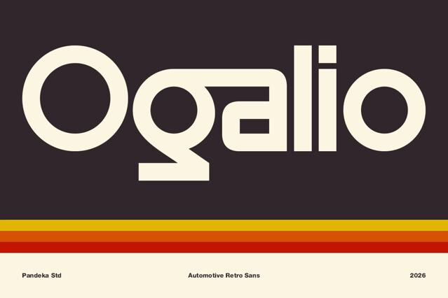 Ogalio - Automotive Retro Display Sans Font