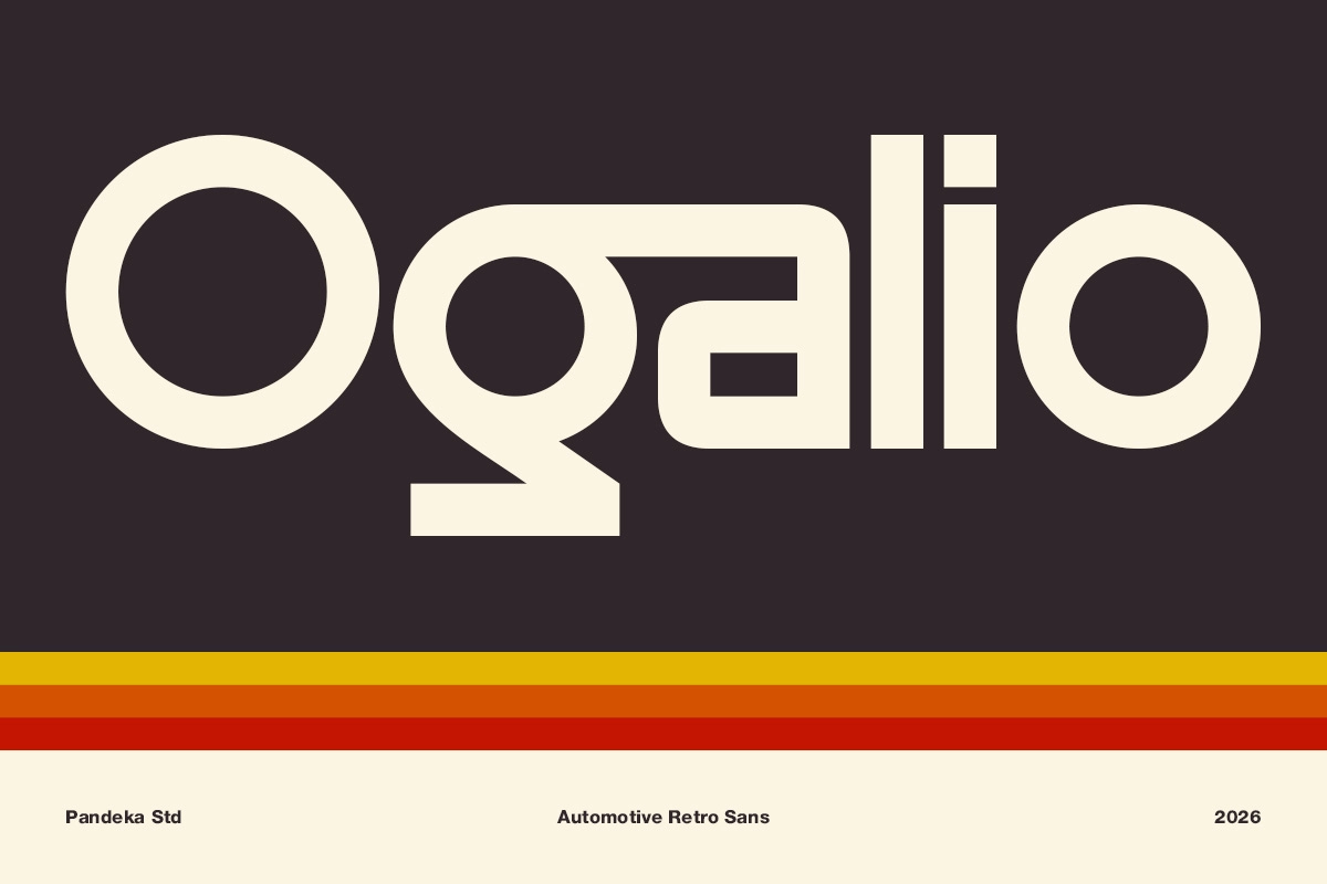 Ogalio - Automotive Retro Display Sans Font