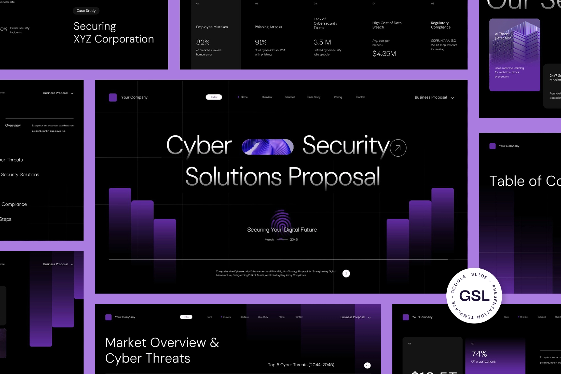 Cyber Security Proposal Google Slides Template