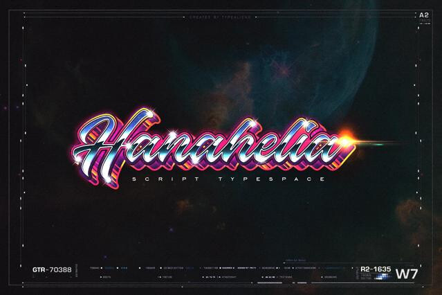 Hanahelia — Retro Script Font