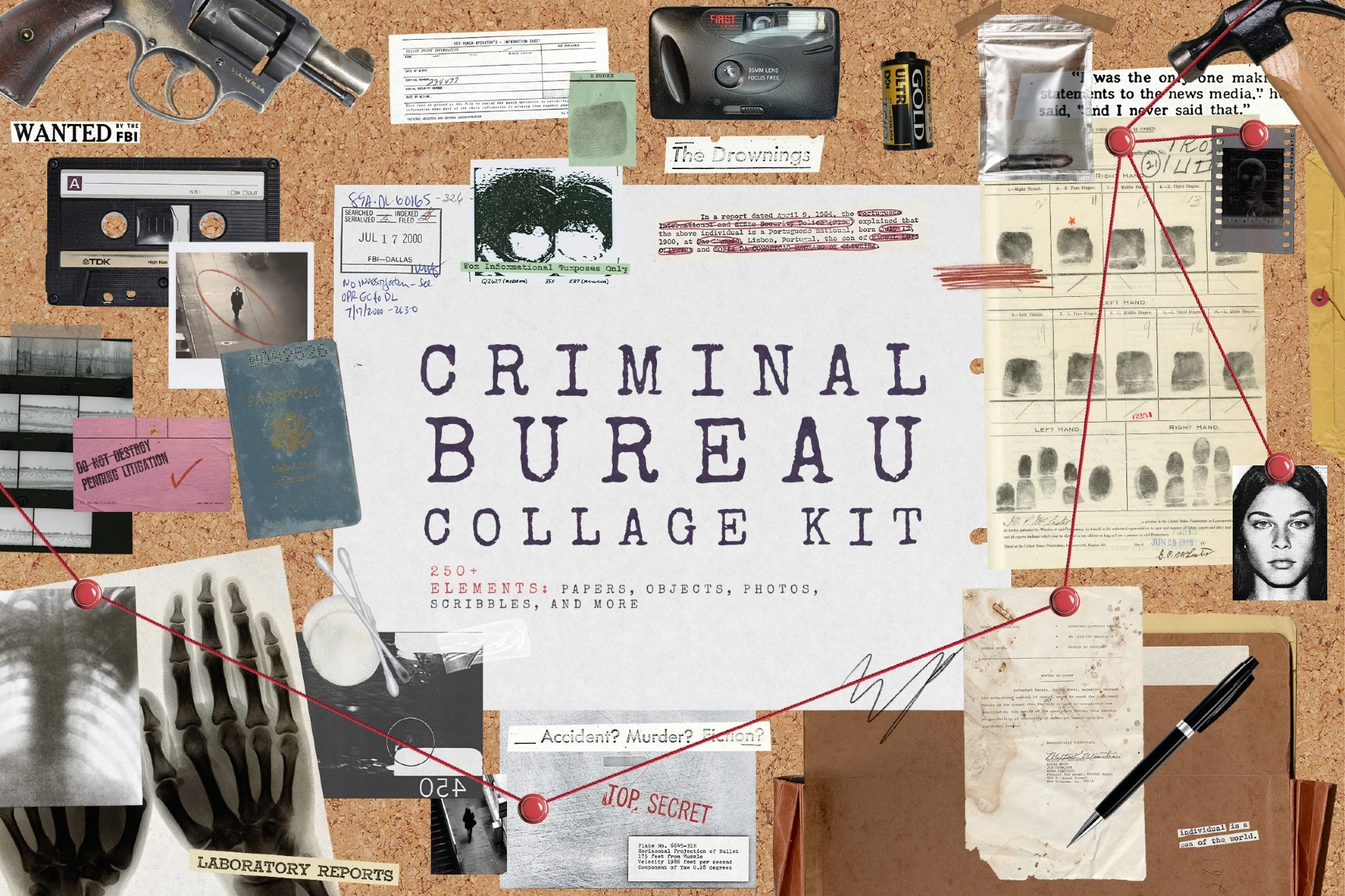 Criminal Bureau Collage Kit