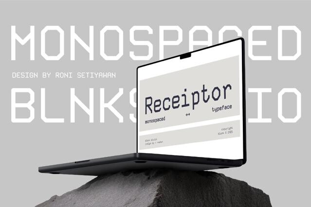 Receiptor Mono - Geometric Monospace Display Font