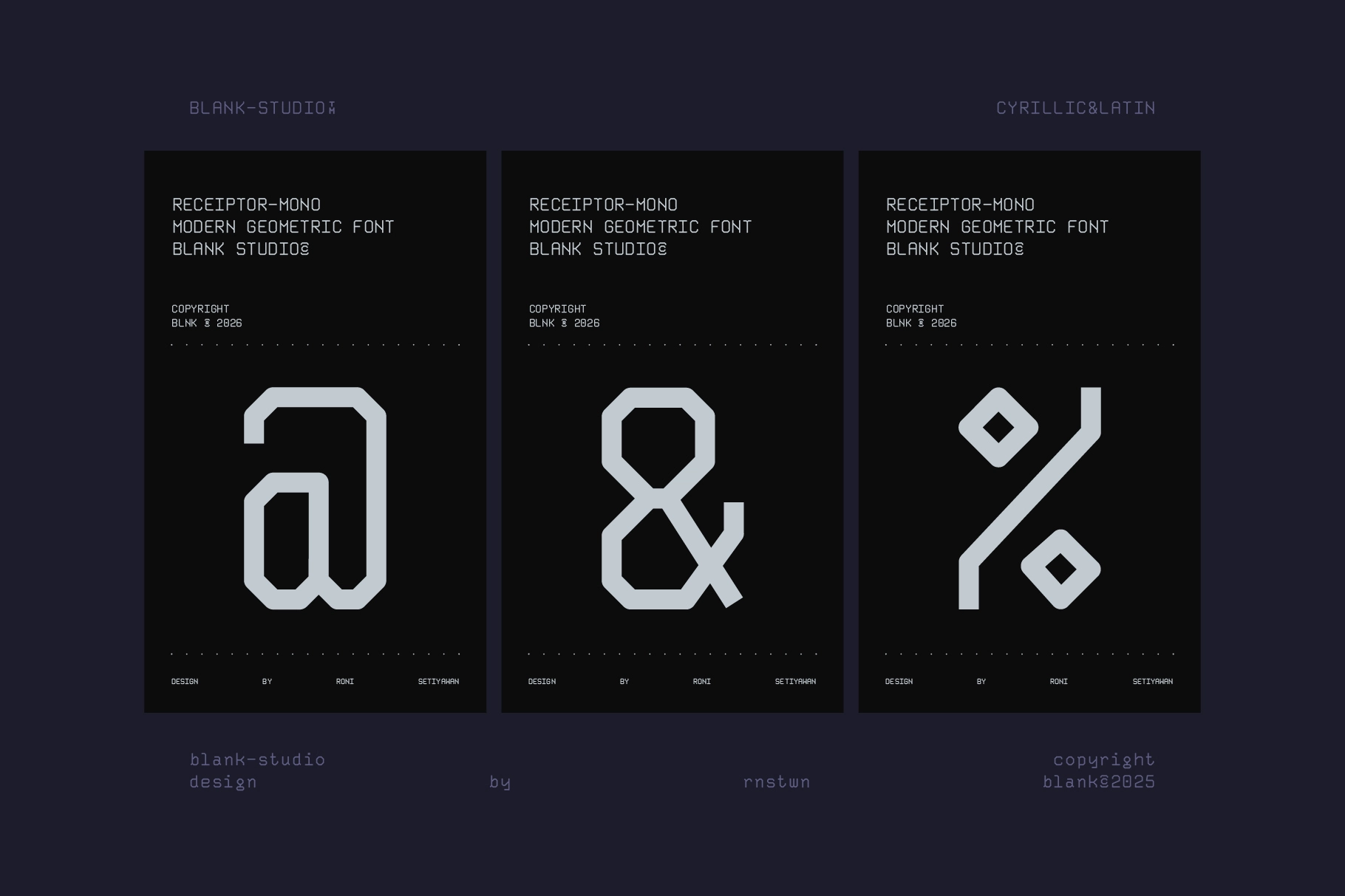 Receiptor Mono - Geometric Monospace Display Font