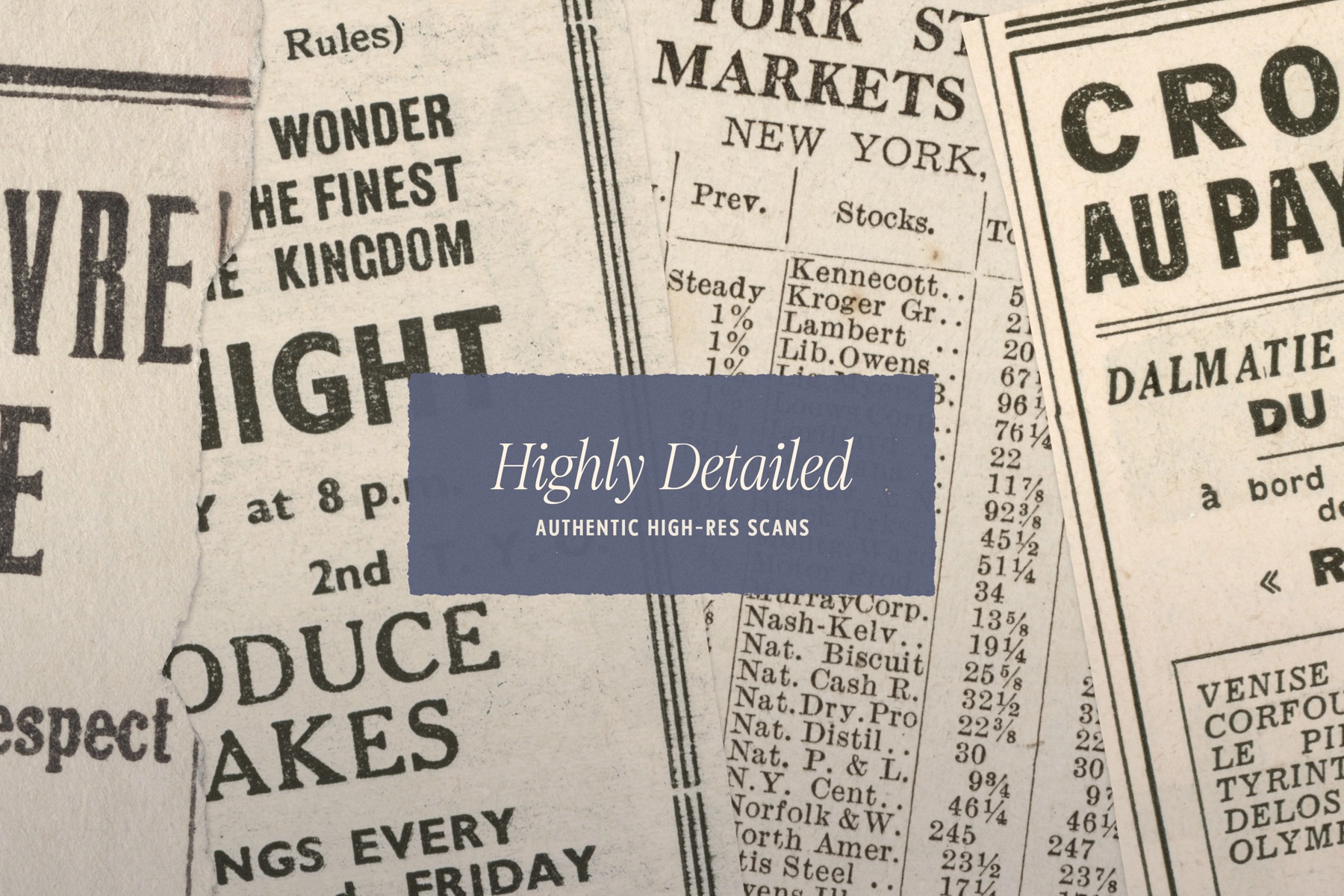 Vintage Newspaper Clippings Texture Pack