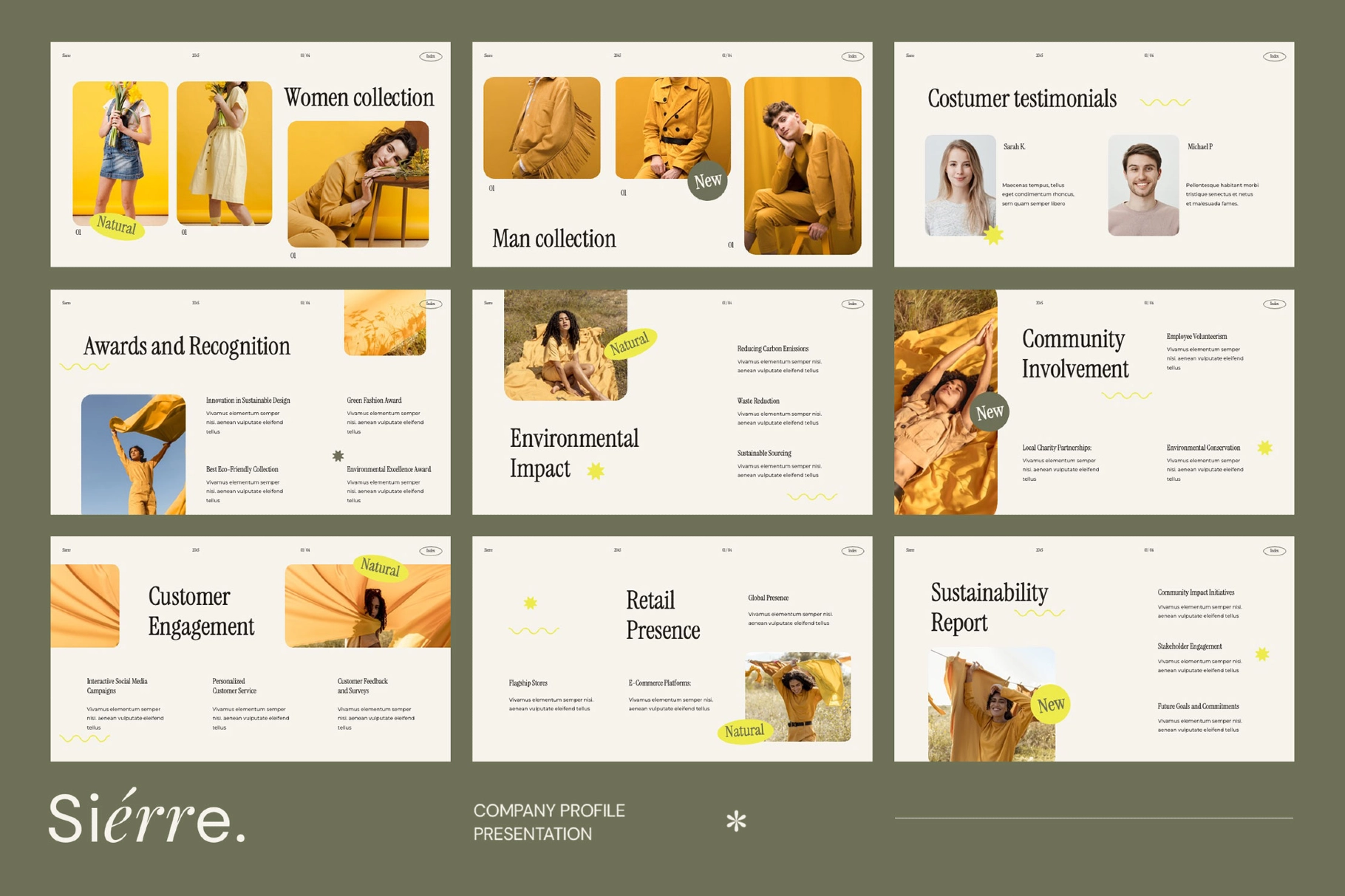 Sierre - Interactive Company Profile Google Slides