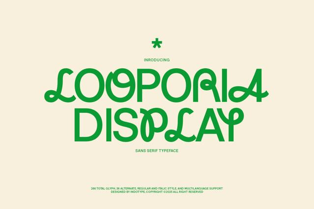 Looporia - Groovy Display Sans Serif Font