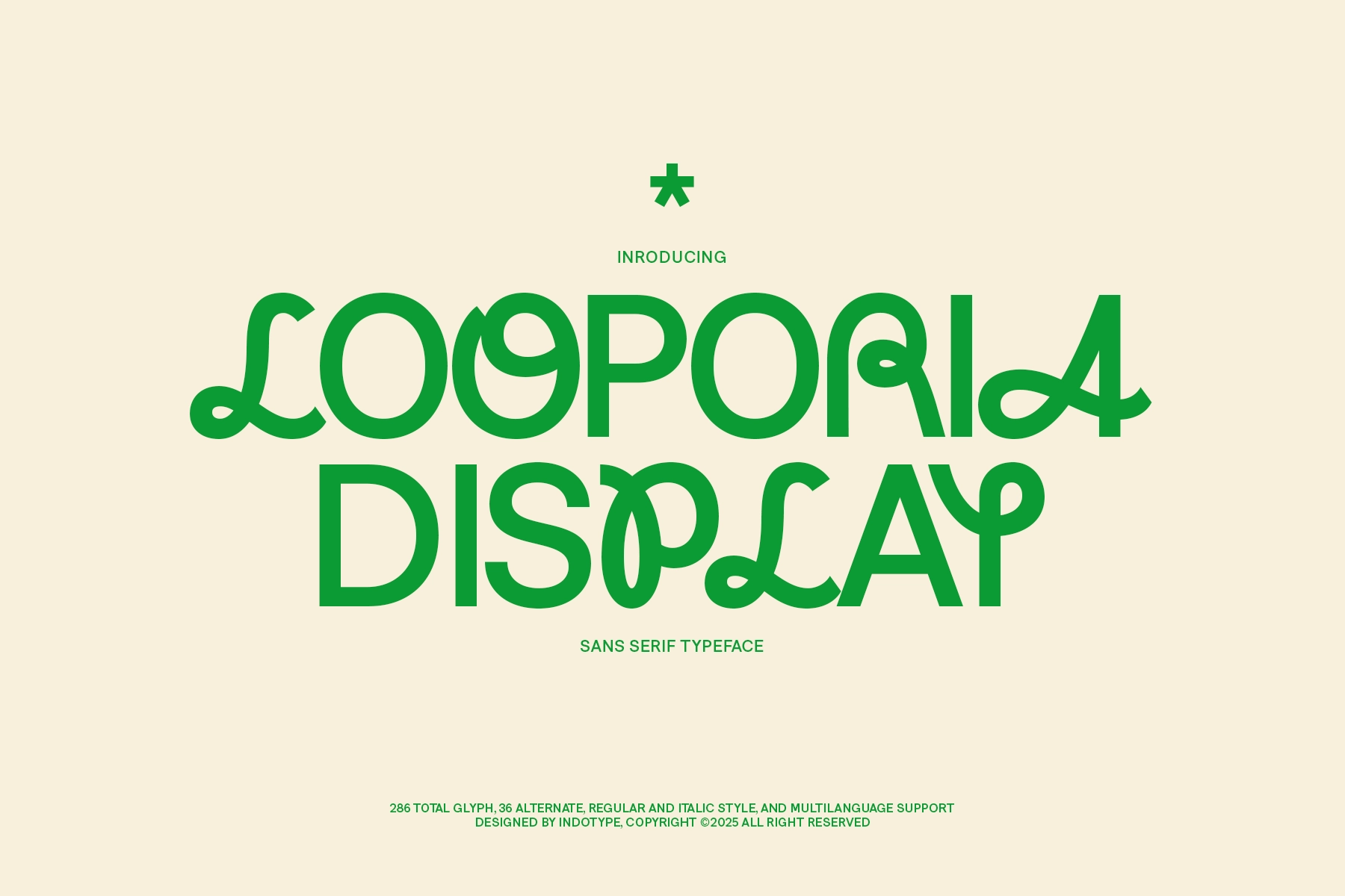Looporia - Groovy Display Sans Serif Font