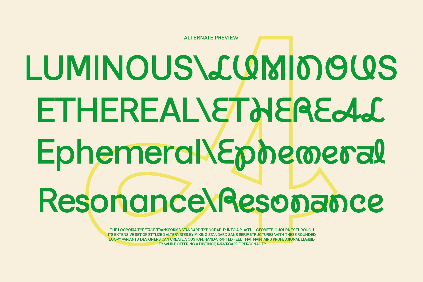 Looporia - Groovy Display Sans Serif Font
