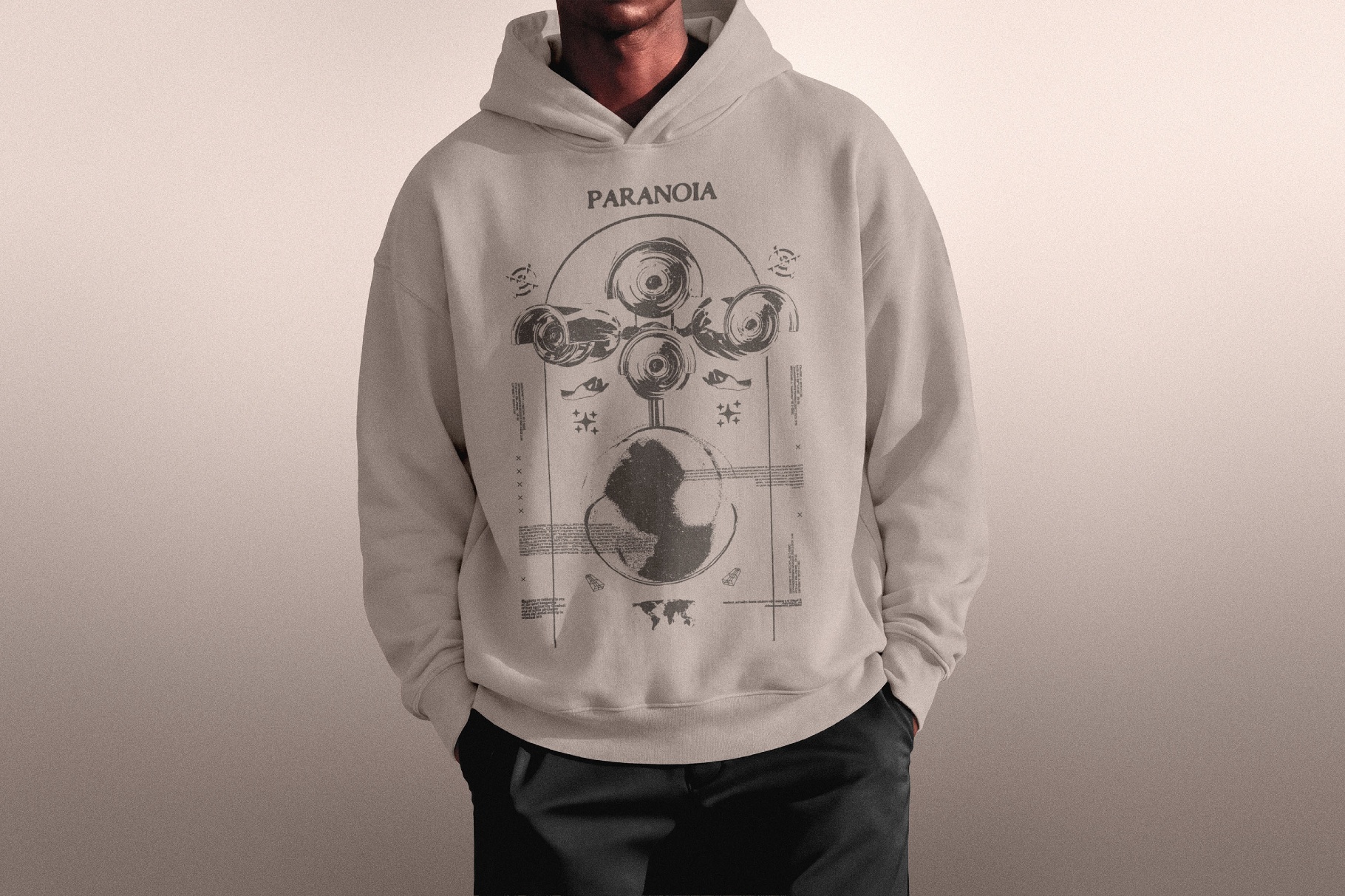 Oversized Men's Hoodie Mockup