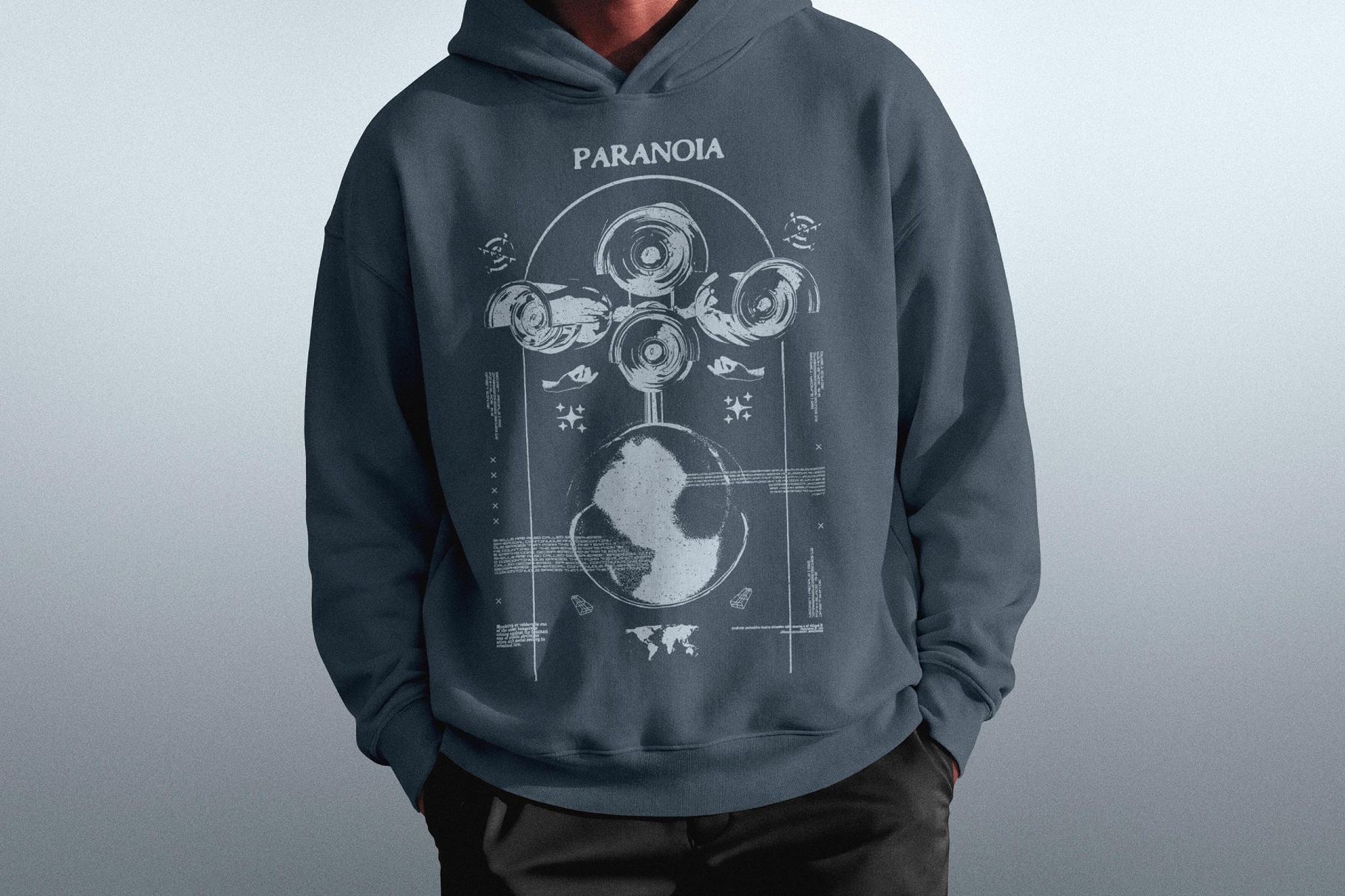 Oversized Men's Hoodie Mockup