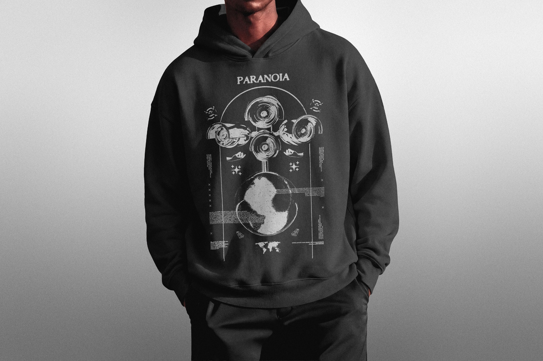 Oversized Men's Hoodie Mockup