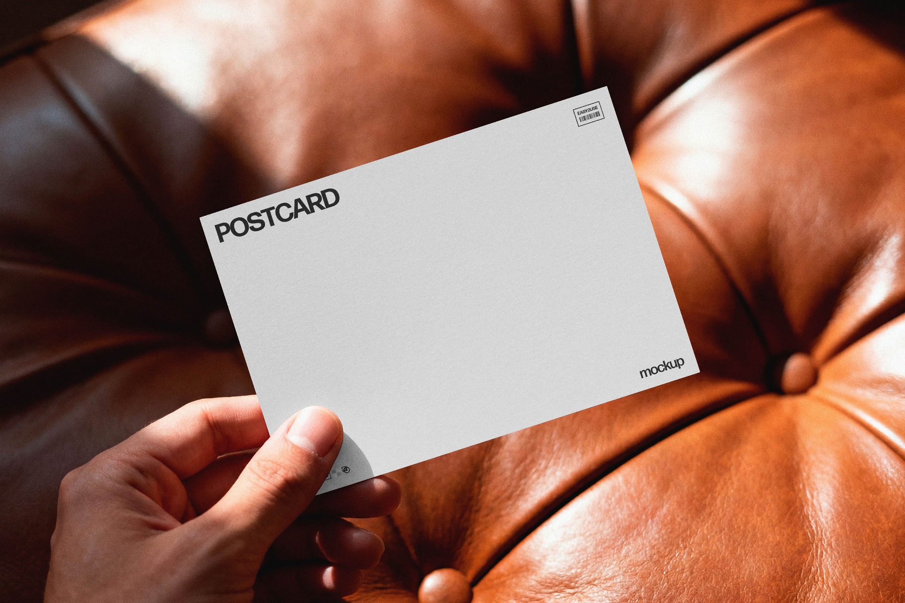 Landscape Postcard Mockup in Hand