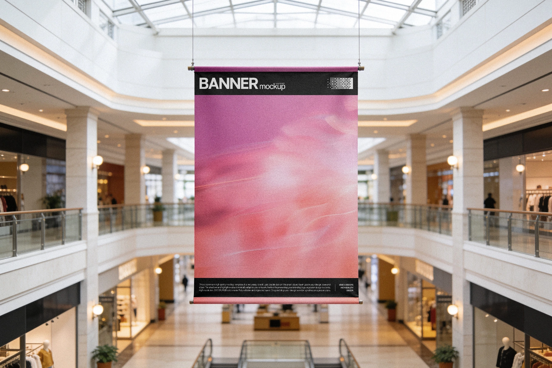 Shopping Mall Banner Mockup